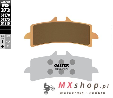 GALFER KLOCKI HAMULCOWE KH447 SPIEK METALICZNY (ZŁOTE) SPORT, PRZÓD (BREMBO) GALFER KLOCKI HAMULCOWE KH447 SPIEK METALICZNY (ZŁOTE) SPORT, PRZÓD (BREMBO)