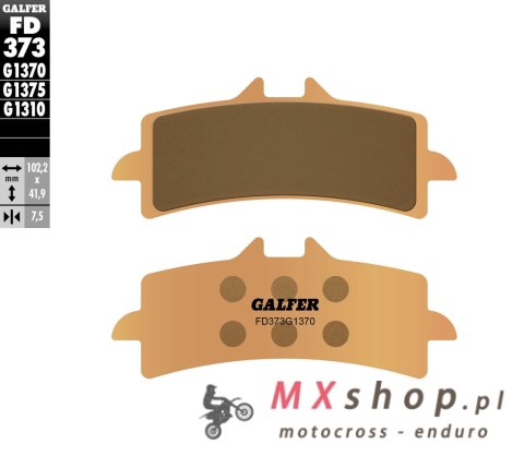 GALFER KLOCKI HAMULCOWE KH447 SPIEK METALICZNY (ZŁOTE) STREET, PRZÓD (BREMBO) GALFER KLOCKI HAMULCOWE KH447 SPIEK METALICZNY (ZŁOTE) STREET, PRZÓD (BREMBO)