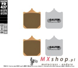 GALFER KLOCKI HAMULCOWE KH604/4 SPIEK METALICZNY (ZŁOTE) SPORT