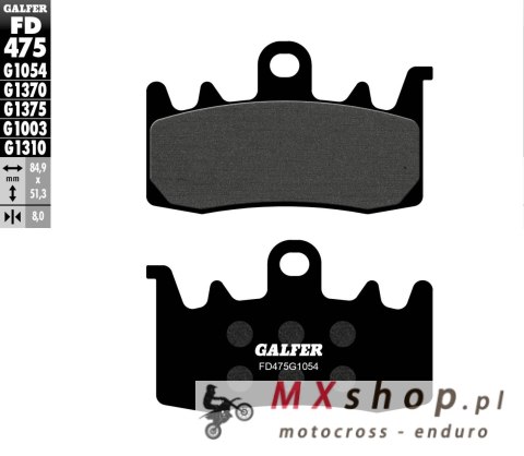 GALFER KLOCKI HAMULCOWE KH630 PÓŁMETALICZNE GALFER KLOCKI HAMULCOWE KH630 PÓŁMETALICZNE