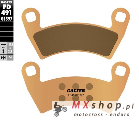 GALFER KLOCKI HAMULCOWE KH656 SPIEK METALICZNY (ZŁOTE) ATV PRZÓD GALFER KLOCKI HAMULCOWE KH656 SPIEK METALICZNY (ZŁOTE) ATV PRZÓD