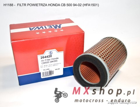 MIW (MEIWA) FILTR POWIETRZA HONDA CB 500 94-02 (HFA1501) (50) MIW (MEIWA) FILTR POWIETRZA HONDA CB 500 94-02 (HFA1501) (50)