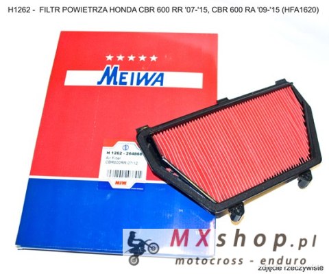 MIW (MEIWA) FILTR POWIETRZA HONDA CBR 600 RR '07-'15, CBR 600 RA '09-'15 (HFA1620) (10) (NA ZAMÓWIENIE) MIW (MEIWA) FILTR POWIETRZA HONDA CBR 600 RR '07-'15, CBR 600 RA '09-'15 (HFA1620) (10) (NA ZAMÓWIENIE)
