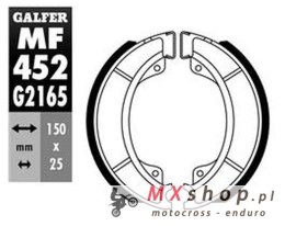 GALFER SZCZĘKI HAMULCOWE PRZÓD SH527 (Y527) YAMAHA SR 125 '82-'97, SR 250 '80-'90, TYŁ CPI ARAGON 125 '07-,(25x130MM)