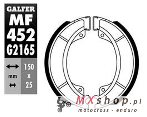 GALFER SZCZĘKI HAMULCOWE PRZÓD SH527 (Y527) YAMAHA SR 125 '82-'97, SR 250 '80-'90, TYŁ CPI ARAGON 125 '07-,(25x130MM) GALFER SZCZĘKI HAMULCOWE PRZÓD SH527 (Y527) YAMAHA SR 125 '82-'97, SR 250 '80-'90, TYŁ CPI ARAGON 125 '07-,(25x130MM)