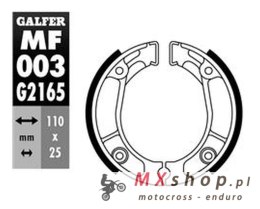 GALFER SZCZĘKI HAMULCOWE TYŁ SH304 HONDA CB 50 '75-'95, MBX 50/80 '81-, NSR 50 '88-'93, XL 125 '85-'97, XL 200 '83-, XR 125 '03-