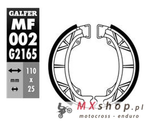 GALFER SZCZĘKI HAMULCOWE TYŁ/PRZÓD HONDA BALI 50/100 '95-, CG 125 '80-'03, MONKEY 50 '88-, MTX 125 '86-'90, PEUGEOT ZENITH 50 '9 GALFER SZCZĘKI HAMULCOWE TYŁ/PRZÓD HONDA BALI 50/100 '95-, CG 125 '80-'03, MONKEY 50 '88-, MTX 125 '86-'90, PEUGEOT ZENITH 50 '9