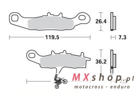 KYOTO WYPRZEDAŻ KLOCKI HAMULCOWE KH258 / KH349 KAWASAKI KX 80/85/100 '97-20, SUZUKI RM 85 '05-20 PRZÓD, KAWASAKI KFX 450R 08-14, KYOTO WYPRZEDAŻ KLOCKI HAMULCOWE KH258 / KH349 KAWASAKI KX 80/85/100 '97-20, SUZUKI RM 85 '05-20 PRZÓD, KAWASAKI KFX 450R 08-14,