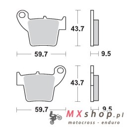 MOTO-MASTER KLOCKI HAMULCOWE KH346 SINTER METAL RACING: 12 (SINTERPRO SERIES RACING GP) CR 125-250, CRF 450