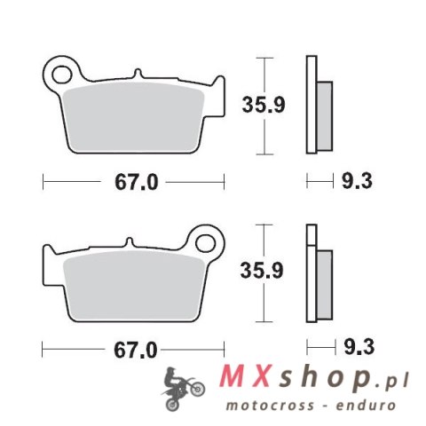 MOTO-MASTER KLOCKI HAMULCOWE KH367 SINTER METAL OEM: 11 (SINTERPRO RACING) KAWASAKI KXF 250 04-, KLX 450 07-, KXF 450 04-, KXE 4 MOTO-MASTER KLOCKI HAMULCOWE KH367 SINTER METAL OEM: 11 (SINTERPRO RACING) KAWASAKI KXF 250 04-, KLX 450 07-, KXF 450 04-, KXE 4
