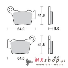 MOTO-MASTER KLOCKI HAMULCOWE KH368 SINTER METAL OEM: 11 (SINTERPRO RACING) KTM 200SX, 250SX, 450SX