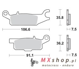 MOTO-MASTER KLOCKI HAMULCOWE KH443 SINTER METAL OEM: 11 (SINTERPRO RACING) YAMAHA: YFM 700 GRIZZLY PRZÓD-LEWY
