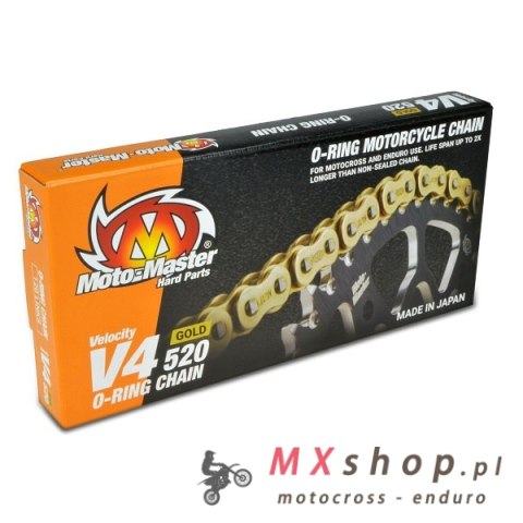 MOTO-MASTER ŁAŃCUCH NAPĘDOWY V4-520G O-RING GOLD CHAIN ŁAŃCUCH NAPĘDOWY KOLOR ZŁOTY (120 OGNIW, ZAPINKA W ZESTAWIE) MOTO-MASTER ŁAŃCUCH NAPĘDOWY V4-520G O-RING GOLD CHAIN ŁAŃCUCH NAPĘDOWY KOLOR ZŁOTY (120 OGNIW, ZAPINKA W ZESTAWIE)
