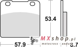 TRW ZF KLOCKI HAMULCOWE KH103 ORGANIC SUZUKI VS 1400 87-03, GSXF 1100 88-92, VS 800 92-03, VS 600 94-97, YAMAHA SRX 250 85-87, P