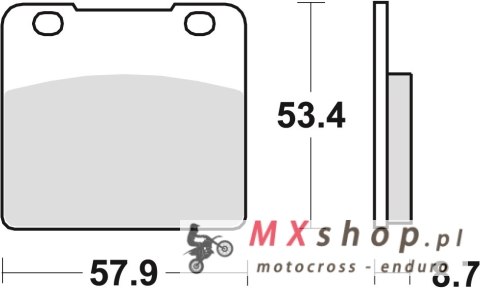 TRW ZF KLOCKI HAMULCOWE KH103 ORGANIC SUZUKI VS 1400 87-03, GSXF 1100 88-92, VS 800 92-03, VS 600 94-97, YAMAHA SRX 250 85-87, P TRW ZF KLOCKI HAMULCOWE KH103 ORGANIC SUZUKI VS 1400 87-03, GSXF 1100 88-92, VS 800 92-03, VS 600 94-97, YAMAHA SRX 250 85-87, P