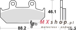 TRW ZF KLOCKI HAMULCOWE KH124 KH412 SINTER STREET HONDA VT 600 SHADOW 89-93, XL 600V TRANSALP 91-93, NX DOMINATOR 650 88-90, XRV