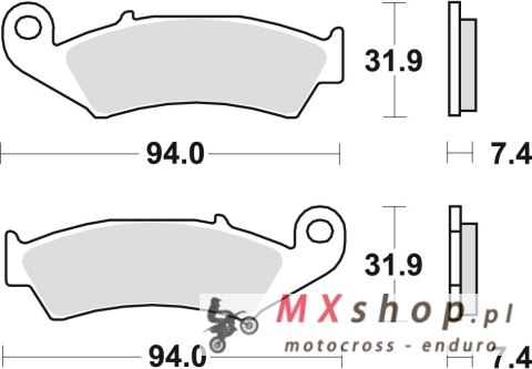 TRW ZF KLOCKI HAMULCOWE KH125 SPIEK METALICZNY SINTER OFFROAD (WYCZYNOWE) HONDA CR 125 / 250 87-94, NX / XR 250 88-95, CR 500 87 TRW ZF KLOCKI HAMULCOWE KH125 SPIEK METALICZNY SINTER OFFROAD (WYCZYNOWE) HONDA CR 125 / 250 87-94, NX / XR 250 88-95, CR 500 87