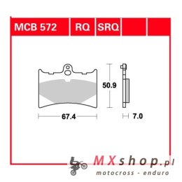 TRW ZF KLOCKI HAMULCOWE KH126 ORGANIC APRILIA AF 125 89-92, RS 125 95-06, GILERA NORDWEST 600 91-93, MOTO GUZZI QUOTA 1000 89-97