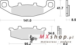 TRW ZF KLOCKI HAMULCOWE KH129 ORGANIC KAWASAKI ZL 600 95-97, ZZR 600 / 1100 90-92, ZR 750 91-99, GPZ 900 90-94, GTR 1000 94-01, 