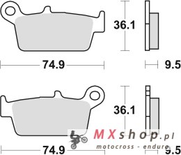 TRW ZF KLOCKI HAMULCOWE KH131 SINTER OFFROAD (WYCZYNOWE) HONDA CRF 230 08-10, XR 250 88-97, XR 600 91-99, YAMAHA WR 125 98-07, T