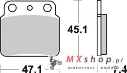 TRW ZF KLOCKI HAMULCOWE KH137 SINTER OFFROAD KAWASAKI KFX 400 03-06, SUZUKI LT 250 87-90, LTZ 400 03-06, LTZ 450 06-12, LT 500 8