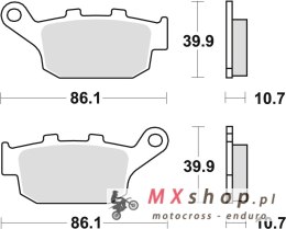 TRW ZF KLOCKI HAMULCOWE KH140 ORGANIC HONDA XLV TRANSALP 91-13, XRV 750 AFRICA TWIN 90-03, NX 650 DOMINATOR 88-94, SUZUKI XF 650