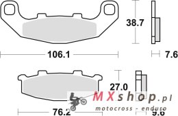 TRW ZF KLOCKI HAMULCOWE KH141 ORGANIC KAWASAKI GPZ 500 94-04, ZR 550 91-95, SUZUKI RGV 250 91-92, GSX 1100 G 94-95, PRZÓD/TYŁ (P