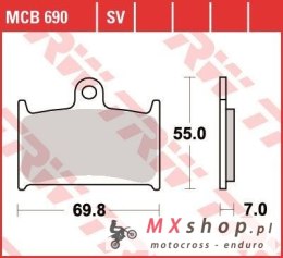 TRW ZF KLOCKI HAMULCOWE KH145 KH236 ORGANIC SUZUKI GSF 1200 96-00, RF 900 94-97 PRZÓD (PROMOCJA)