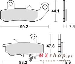 TRW ZF KLOCKI HAMULCOWE KH157 SINTER STREET SUZUKI RG V250 93-95 DR 600 / 650 89-96 DR 750 89, DR 800 90-91, TYŁ