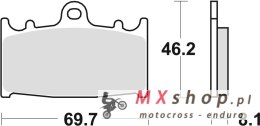 TRW ZF KLOCKI HAMULCOWE KH158 ORGANIC KAWASAKI ZZR 600 90-05, ZXR 750 89-95, KLZ 1000 VERSYS 12-18, ZZR 1100 90-01, VN 1700 09-1