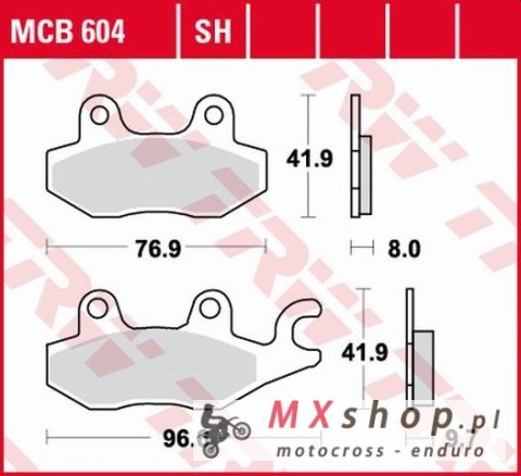 TRW ZF KLOCKI HAMULCOWE KH165/2 ORGANIC SUZUKI DR 800 97-99, TRIUMPH TIGER 1050 07-13, DYTONA 1200 93-97, TROPHY 1200 94-03, YAM TRW ZF KLOCKI HAMULCOWE KH165/2 ORGANIC SUZUKI DR 800 97-99, TRIUMPH TIGER 1050 07-13, DYTONA 1200 93-97, TROPHY 1200 94-03, YAM