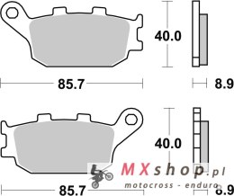 TRW ZF KLOCKI HAMULCOWE KH174 ORGANIC HONDA CBF 500 04-08, CB 600 HORNET 98-15, CBF 600 04-13, CBR / RR 600 91-07, NC 700 / 750 