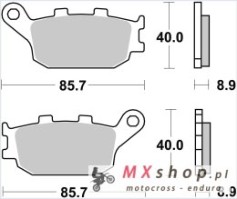 TRW ZF KLOCKI HAMULCOWE KH174 SINTER STREET HONDA CBF 500 04-08, CB 600 HORNET 98-15, CBF 600 04-13, CBR / RR 600 91-07, NC 700 