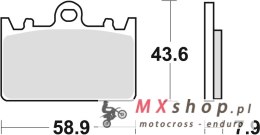 TRW ZF KLOCKI HAMULCOWE KH180 ORGANIC KAWASAKI ZXR 400L 91-03, PRZÓD (PROMOCJA)