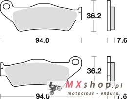 TRW ZF KLOCKI HAMULCOWE KH181 ORGANIC BMW R 1200 HP2 04-10 R-NINE T '13-, K 1300 GT 09-15, KTM EXC 525 03-07, LC4 ADV 97-01, 790