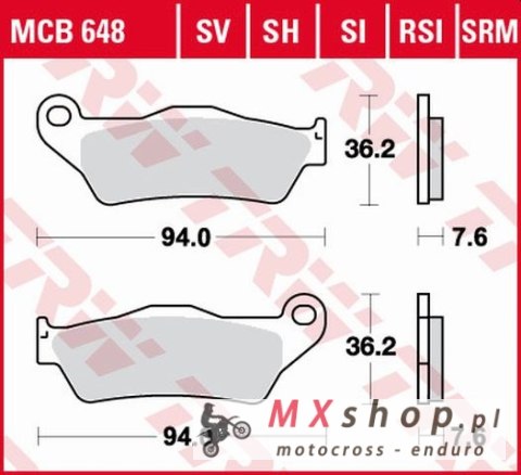 TRW ZF KLOCKI HAMULCOWE KH181 SINTER STREET BMW R 1200 HP2 04-10 R-NINE T '13-, K 1300 GT 09-15, KTM EXC 525 03-07, LC4 ADV 97-0 TRW ZF KLOCKI HAMULCOWE KH181 SINTER STREET BMW R 1200 HP2 04-10 R-NINE T '13-, K 1300 GT 09-15, KTM EXC 525 03-07, LC4 ADV 97-0