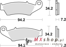 TRW ZF KLOCKI HAMULCOWE KH185 KH389 ORGANIC HONDA XL 125 03-08, XR 400 96-03, XLV 650 TRANSALP 97-13, XRV 750 AFRICA TWIN 93-03,
