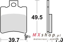 TRW ZF KLOCKI HAMULCOWE KH193 ORGANIC APRILIA MIJITO CUSTOM 50 99-13, SUZUKI AY 50 KATANA 97-04, PRZÓD (PROMOCJA)