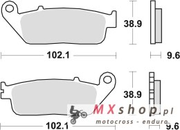 TRW ZF KLOCKI HAMULCOWE KH196 SINTER STREET CBF 500 '13-, CBF 650 '14-, VT 750 97-14, CBF 1000 06-16, XLV 600 TRANSALP 94-96, PR