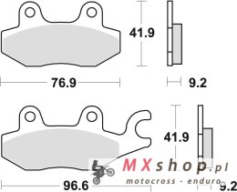 TRW ZF KLOCKI HAMULCOWE KH197 ORGANIC HONDA XLV 125 01-13, VT 125 SHADOW 99-08, SUZUKI BURGMAN 125 '14-, YAMAHA TZR 50 97-00, PR