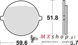 TRW ZF KLOCKI HAMULCOWE KH198 ORGANIC CAGIVA ROADSTER 125 / 200 95-98, JAWA TS 350 93-95, PRZÓD (PROMOCJA)