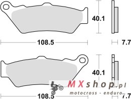 TRW ZF KLOCKI HAMULCOWE KH209 KH209/2 ORGANIC APRILIA PEGASO 650 97-10, ETV100 CAPONORD 01-09, BMW F 650 /CS / GS / DAKAR / ST 9