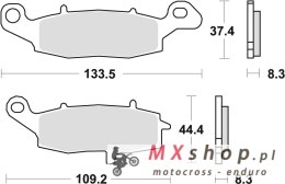 TRW ZF KLOCKI HAMULCOWE KH229 SINTER STREET KAWASAKI ER5 01-06, ER6 06-16, VERSYS 650 07-09, KLR 650 95-04, Z 750 04-06, ZR7 99-