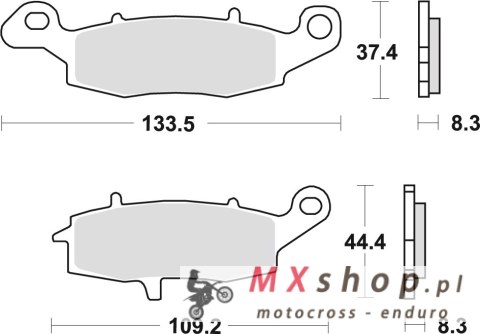 TRW ZF KLOCKI HAMULCOWE KH231 ORGANIC KAWASAKI ER6 06-16, VERSYS 650 07-14, Z 750, 04-06, ZR7 99-04, W 800 '11-, GPZ 1100 95-98, TRW ZF KLOCKI HAMULCOWE KH231 ORGANIC KAWASAKI ER6 06-16, VERSYS 650 07-14, Z 750, 04-06, ZR7 99-04, W 800 '11-, GPZ 1100 95-98,