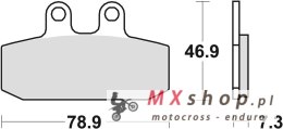 TRW ZF KLOCKI HAMULCOWE KH256 ORGANIC APRILIA RX 125 85-89, TUAREG 350 / 600 86-89, HONDA NSR 125 88-03, CRM 125 90-99, KTM EXC 
