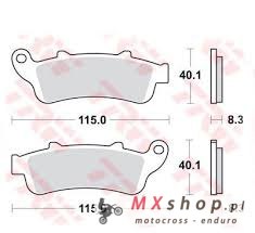 TRW ZF KLOCKI HAMULCOWE KH261 KH281 ORGANIC HONDA NT 650 V 02-05, VFR 800 98-05, XL 1000 V 99-03 STX 1300 02-08, GL 1800 01-16, 