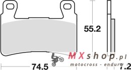 TRW ZF KLOCKI HAMULCOWE KH265 KH296 ORGANIC HONDA CB 1300 F 03-04, HYOSUNG GT 650 09-17, PRZÓD (PROMOCJA)