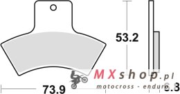 TRW ZF KLOCKI HAMULCOWE KH270 SINTER OFFROAD POLARIS SCRAMBLER / EXPLORER 400 98-02, SCRAMBLER 500 98-04, TYŁ (PROMOCJA)