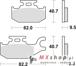 TRW ZF KLOCKI HAMULCOWE KH307 SINTER OFFROAD CAN-AM OUTLANDER 500 07-12 DS 650 01-07 OUTLANDER 650 / 800 07-12, YAMAHA YFM 400 0