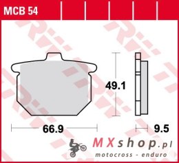 TRW ZF KLOCKI HAMULCOWE KH31 ORGANIC HONDA CX 500 79-84, CB 750 77-81, CB 900 79-81, CBX 1000 '79, GL 1000 / 1100 78-81, PRZÓD/T
